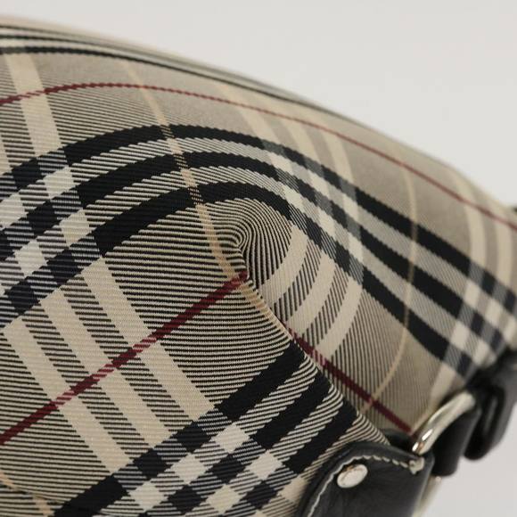 BURBERRY Nova Check Shoulder Bag Nylon Beige Auth 39630 - Picture 16 of 16